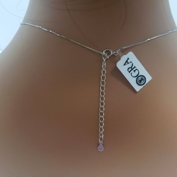 1 Carat Moissanite Necklace with 925 Sterling Silver Chain ADJUSTABLE - Picture 3 of 6